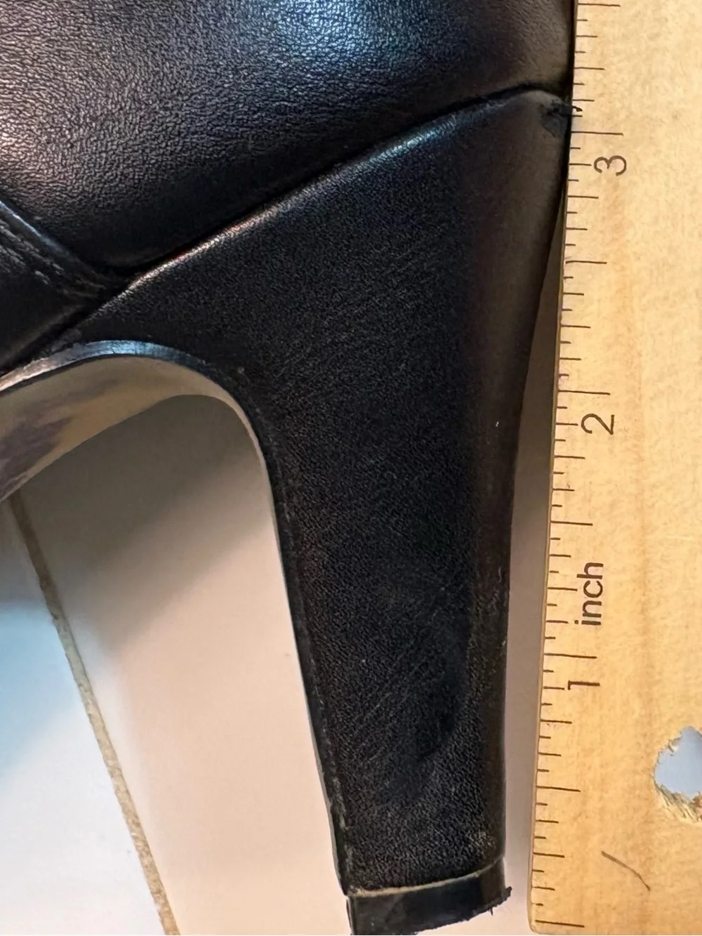 Black Buckle Strap Ankle Booties with Gold Hardware, Size 9